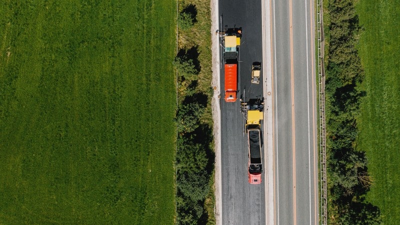 A9 Autobahn - Asphaltierungsarbeiten