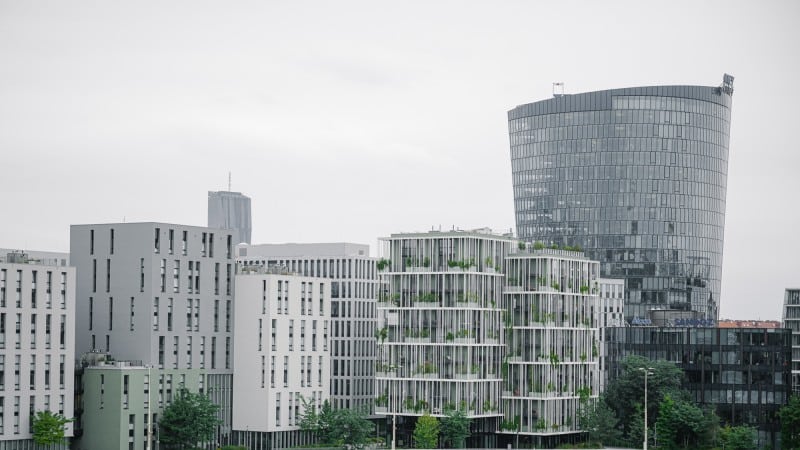 Viertel Zwei Panorama-Ansicht