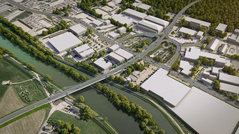 Westtangente Rosenheim © SSF Ingenieure AG (Bauwerksentwurf) | Reinhart + Partner Architekten und Stadtplaner (Visualisierung)